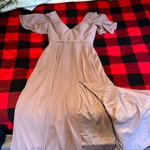 Dusty purple bridesmaid or prom dress